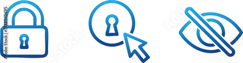 Security Password and Privacy Protection Icons