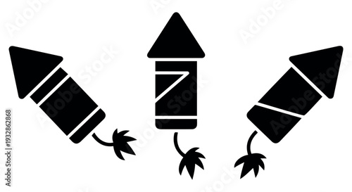 Print Fireworks Icon Flat Graphic Design High-Res Vector