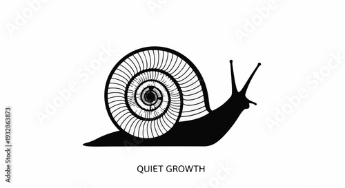 Abstract snail illustration symbolizing slow, steady progress and inner development