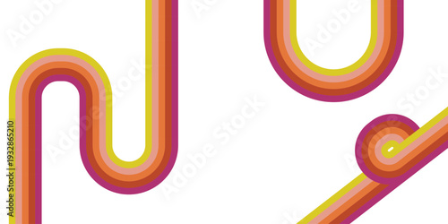 A vibrant and colorful abstract design featuring interconnected lines and shapes in a modern style
