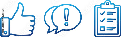 Like Feedback and User Approval Line Icon