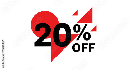 20% Off Sale Discount Tag Vector Illustration
