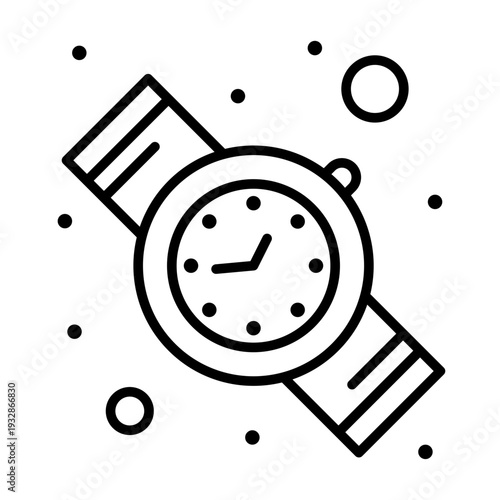 Elegant Timepiece: A refined wristwatch, displaying perfect symmetry and precise timekeeping, evokes the essence of sophistication and precision.