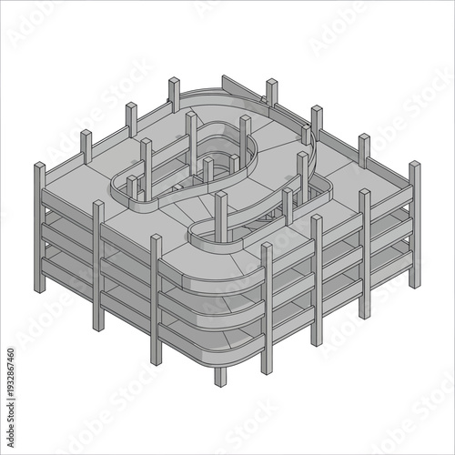 3D Model of Architectural Structure Design.