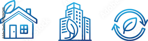 Property Location Map Pin and Home Line Icon