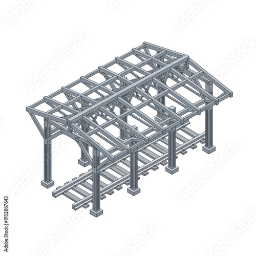 Metal Building Frame Structure Steel Construction.