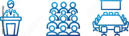 Event Planning Organization and Management Line Icon