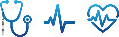 Medical Monitoring and Heartbeat Icons