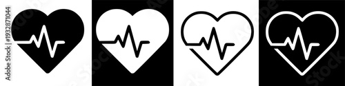 Monitoring heart health: Graphic symbol of heartbeat on digital interface, healthcare concept close-up