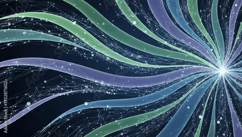 Vibrant Swirling Lines with Bright Center.