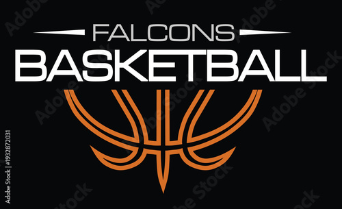 Falcons Basketball Team Design 12 is a very useful and attractive design for your basketball team that includes text and graphic of a basketball. Great for shirts and promotions.