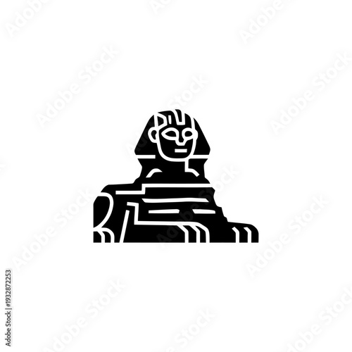 Great Sphinx of Giza Egypt Landmark Vector Icon