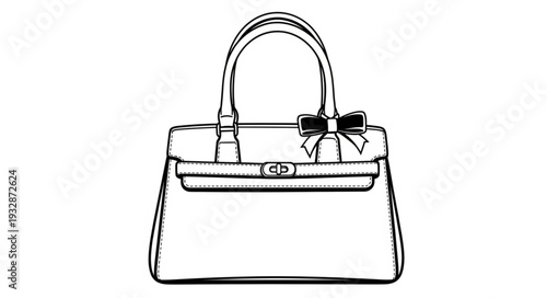 Elegant handbag with bow detail, perfect for fashion and style, classic design.