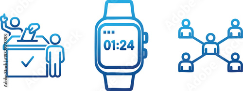 Email Marketing and Smart Watch Icons
