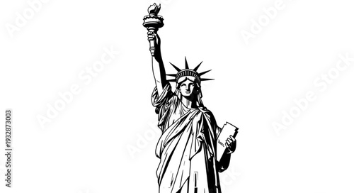Statue of Liberty - A Symbol of Freedom and American Ideals in New York City.