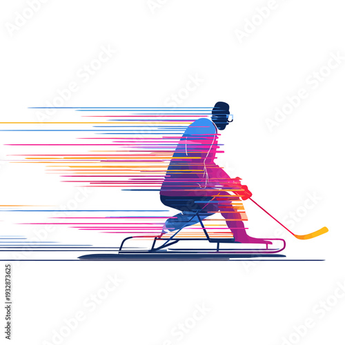 Winter Paralympics Spirit Inclusive Sports Athlete Silhouette