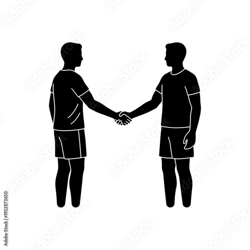 Sportsmanship Handshake Silhouette Fair Play and Respect