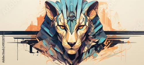a sphinx vector illustration t-shirt design,generative AI