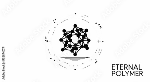 Abstract molecular structure representing scientific discovery and innovation