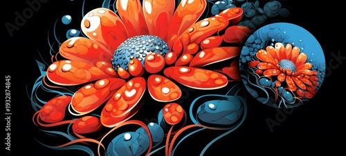 the rafflesia arnoldii vector illustration t-shirt design ,generative AI