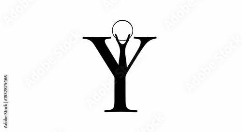 Abstract symbol of a person holding a glowing light bulb, representing ideas and innovation.