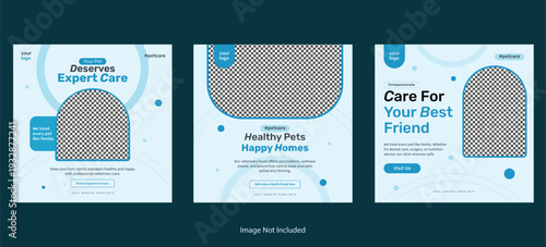 Veterinary and Pet Care Social Media Post Templates