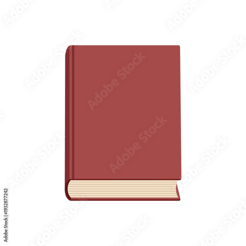 Book flat vector illustration isolated on white backdrop