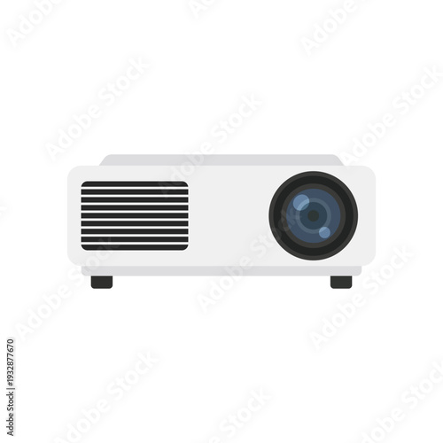Projector flat vector illustration isolated on white background