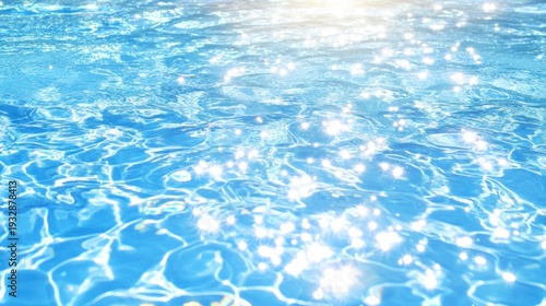 Sparkling Water: Capturing the beauty of clear, turquoise water as it glistens under the bright sun, a refreshing view of summer tranquility.