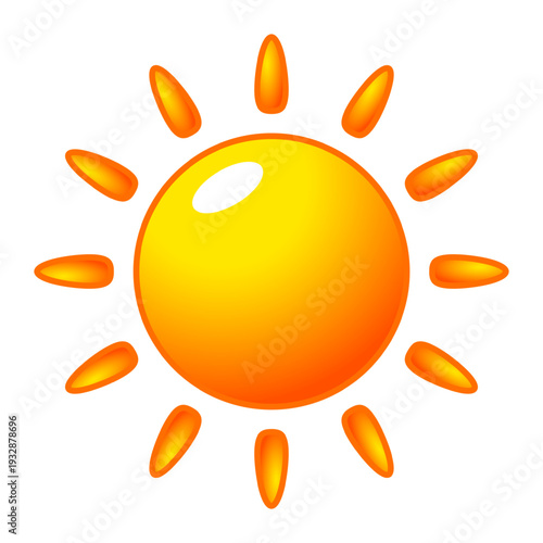 Vector illustration of Sun on transparent background