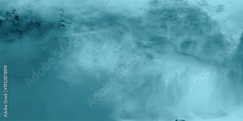 Abstract watercolor painting with flowing blue green and yellow hues creating a dreamy textured background