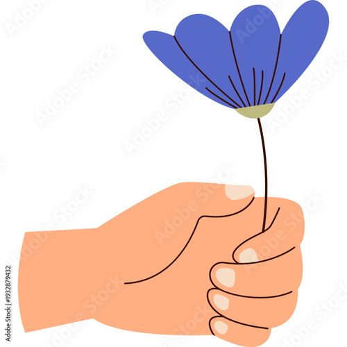 Woman Hand Hanging Flower