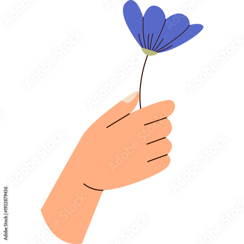 Woman Hand Hanging Flower