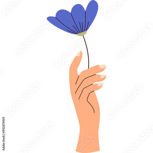 Woman Hand Hanging Flower