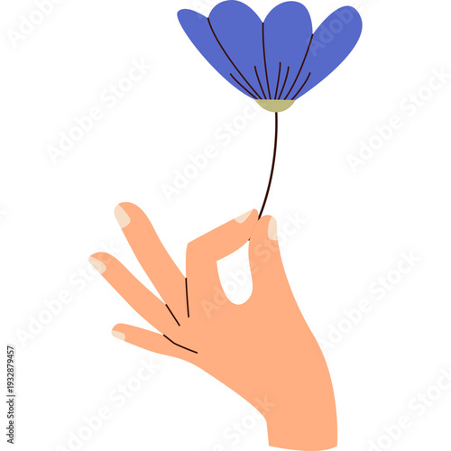 Woman Hand Hanging Flower