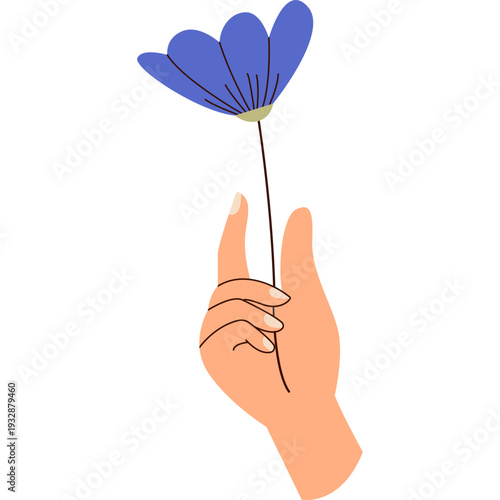 Woman Hand Hanging Flower