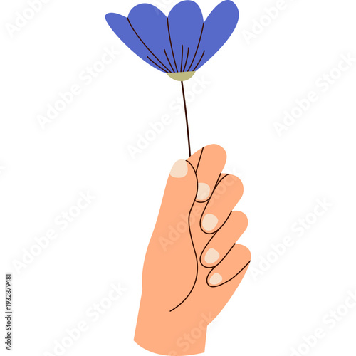 Woman Hand Hanging Flower