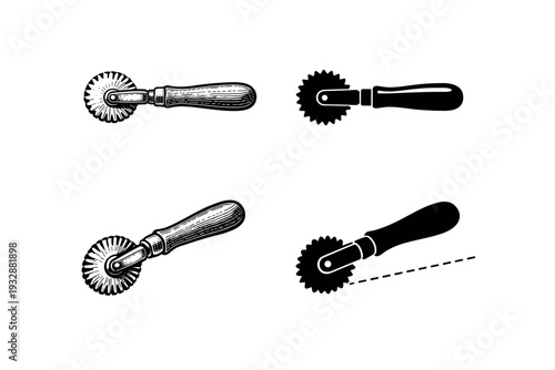 Vintage and modern pastry cutters in various designs