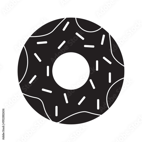 donut cake food flat icon vector