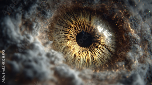 Wallpaper Mural Surreal Macro Eye Reflecting Golden Sunset Above the Clouds Torontodigital.ca