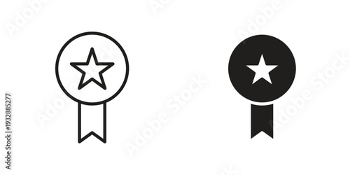 Accreditation icons. Vector illustration. Editable stroke. Isolated icon suitable for web,