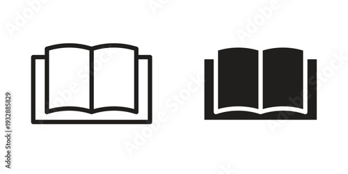 Book icons. Vector illustration. Editable stroke. Isolated icon suitable for web,