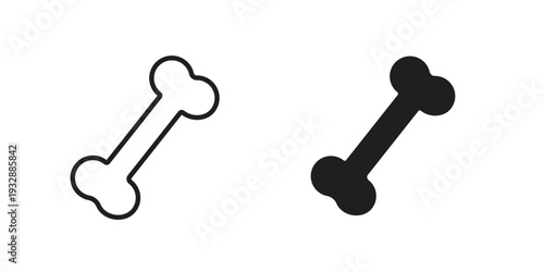 Bones icons. Vector illustration. Editable stroke. Isolated icon suitable for web,