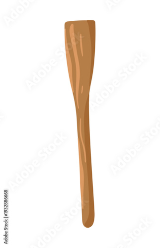 Wooden spatula for sculpting. vector illustration.