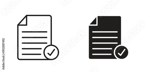 Compliance icons. Vector illustration. Editable stroke. Isolated icon suitable for web,