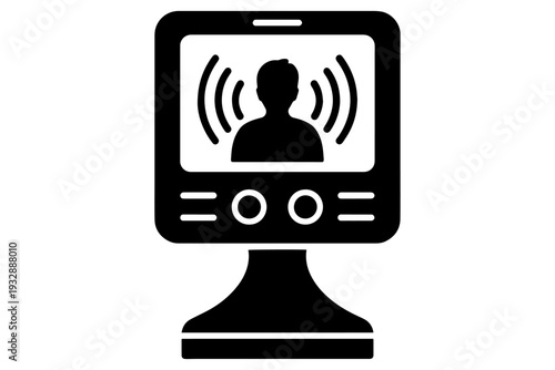 modern intercom device, sleek and sophisticated for seamless communication and security