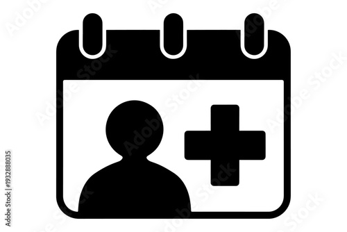 Appointment scheduling icon representing medical check-up