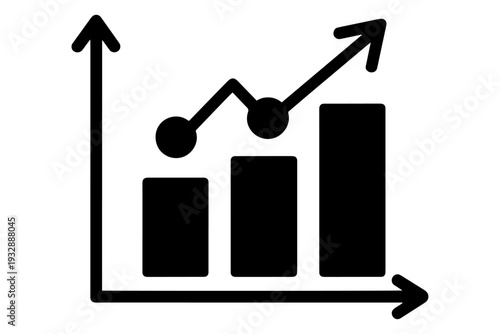 graphical representation depicting data trend, highlighting upward progress