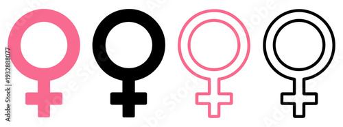 womens day gender symbol icon set
