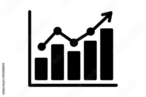 graphic representation of growth showing the upward trend